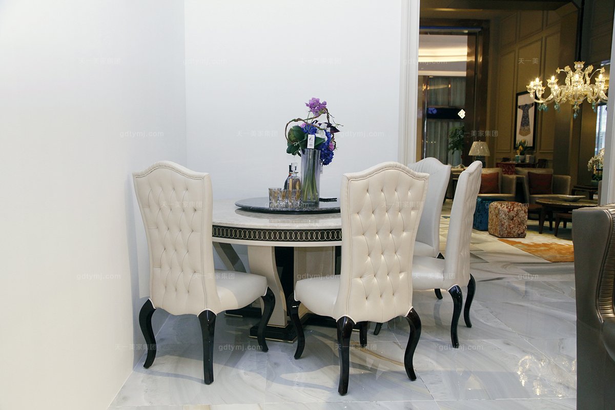 高端尊贵别墅家具品牌自然主义餐桌椅