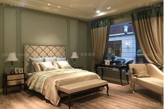 高端简美轻奢大床实木卧室双人床高端真皮舒适银色大床组合