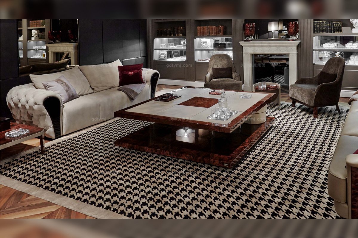 名贵奢华别墅豪宅家具品牌客厅家具后现代真皮客厅沙发组合