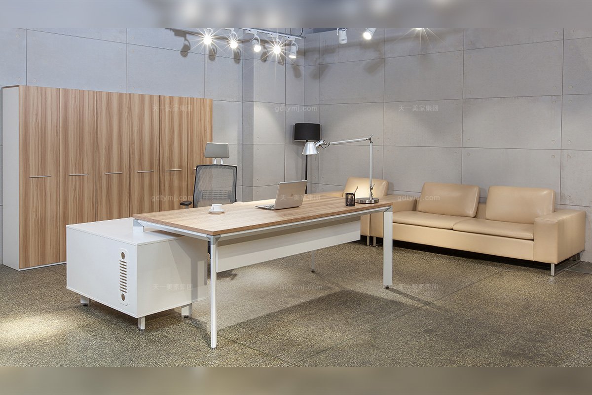 高端办公家具厂家现代时尚实木办公桌椅书柜组合