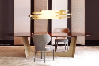 时尚轻奢家具100%意大利纯进口品牌高端实木餐桌椅