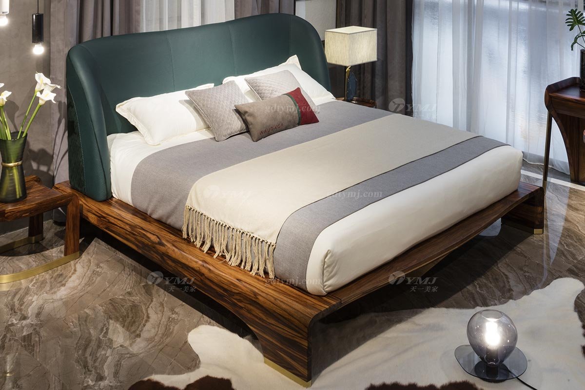 高端别墅会所家具品牌轻奢新中式风卧室家具实木床组合系列大床
