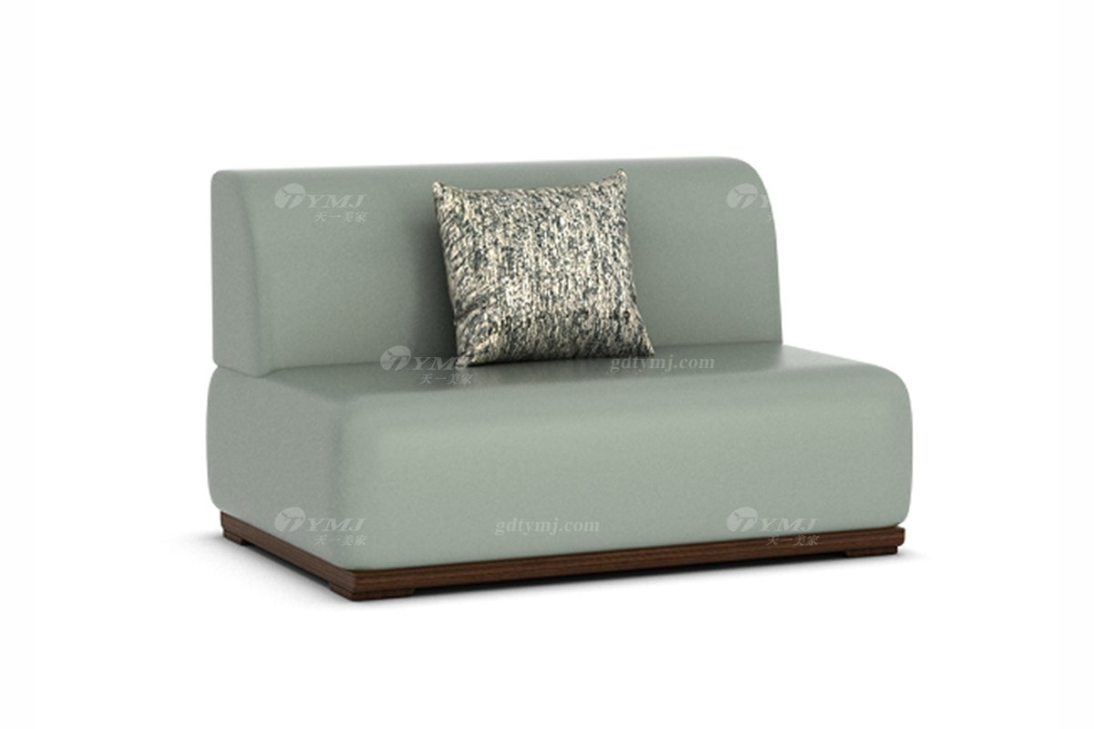 新中式风格夹具高端别墅夹具品牌简约大气时尚客厅夹具绿色生态皮艺大弧形沙发转角沙发组合H-XWSF-M沙发中