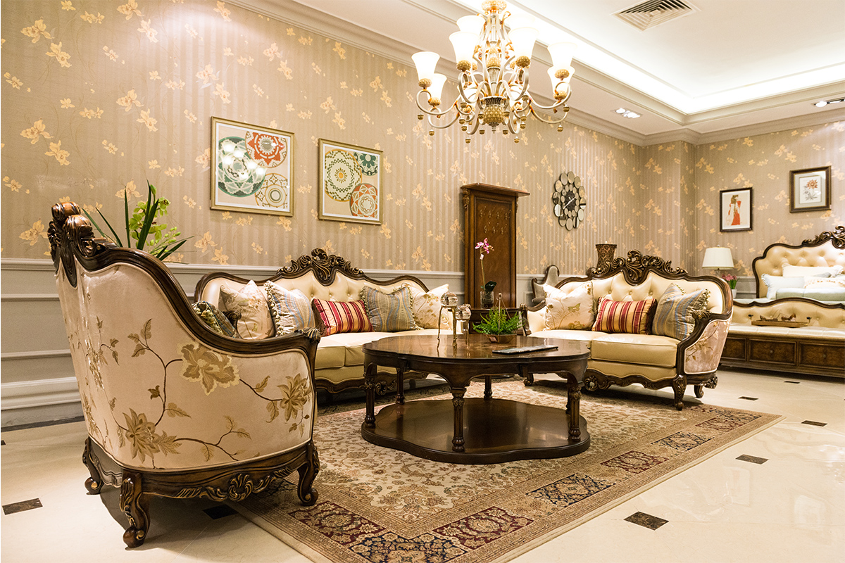 美式风格古典客厅沙发