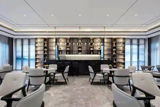 【天一美家】石家庄融创臻悦府售楼部现代简约家具工程项目案例！