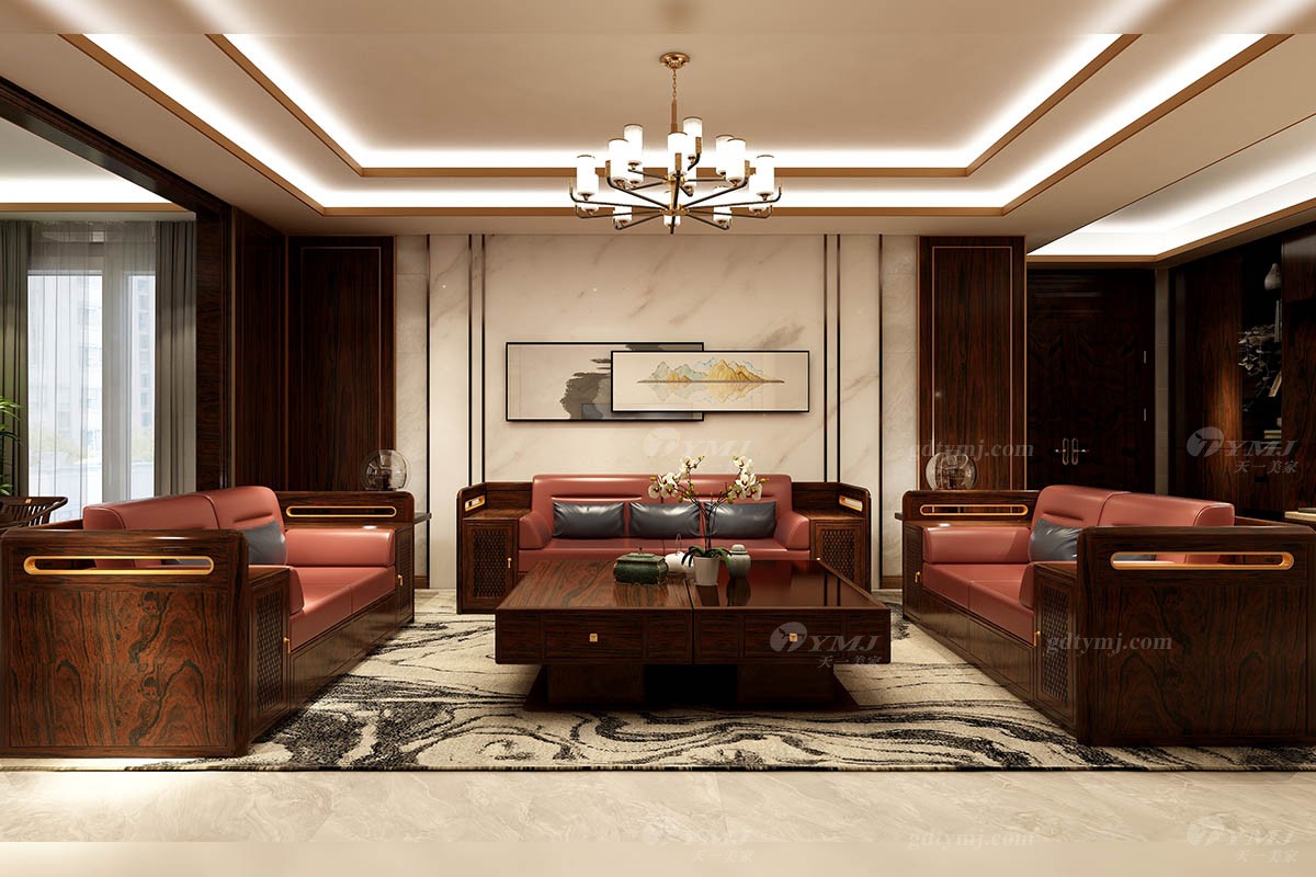 新中式实木风格沙发组合