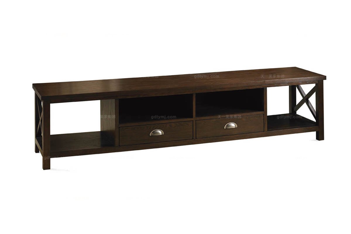 高档美式纯实木家具电视柜